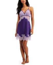 INC Satin Lace Chemise Nightgown, Created for Macy's