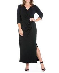 Women's Plus Size Side Slit Maxi Dress