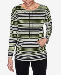 Plus Sizes Women's Pebbled Stripe Pullover