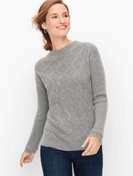 Cashmere Textured Mockneck Sweater