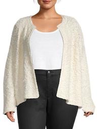 Plus Open-Front Cardigan Sweater