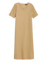 Linen-Cotton Maxi Dress