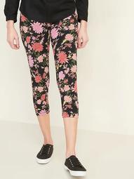 Mid-Rise Cropped Printed Leggings for Women