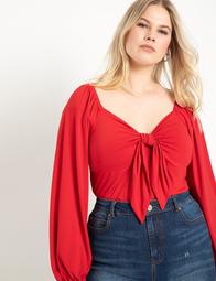 Sweetheart Top with Puff Sleeve