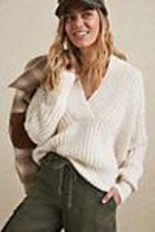 Pilcro Joyce V-Neck Tunic Sweater