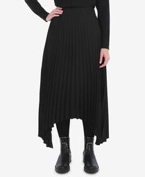 Women's Plus Size Pleated Hanky Hem Skirt