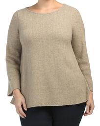 Plus Cashmere A-line Sweater