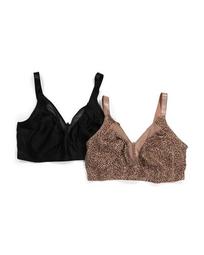 2pk Full Figure Wire Free Comfort Shaping Bras