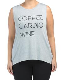 Plus Coffee Wine Cardio Tank