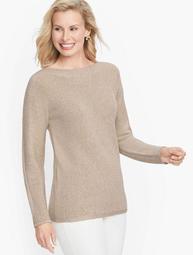 Bateau Neck Dolman Sleeve Sweater - Shimmer