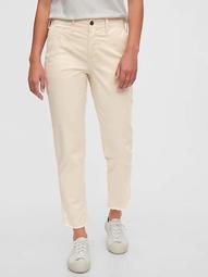 Straight Khakis with Let Down Hem