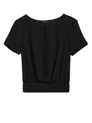 Cropped Keyhole Top