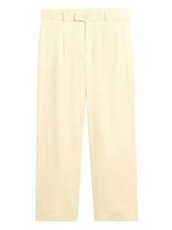 Logan Trouser-Fit Linen-Cotton Cropped Pants