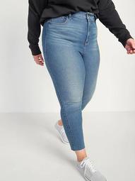 Extra High-Waisted Secret-Slim Pockets Rockstar Super Skinny Plus-Size Cut-Off Ankle Jeans