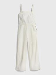 Apronneck Jumpsuit in Linen-Cotton