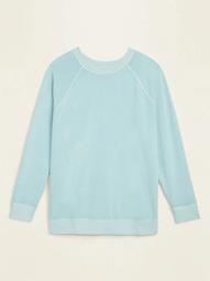 Garment-Dyed French Terry Plus-Size Sweatshirt 