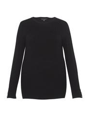 **DP Curve Black Knitted Jumper With Sustainable Viscose
