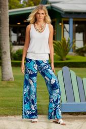 Rainforest Leaves Printed Palazzo Pant