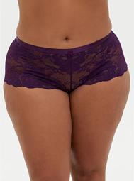 Dark Purple Lace Cheeky Panty