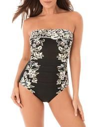 Cloisonne Avanit Floral Strapless One-Piece Swimsuit