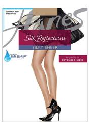 Silk Reflections Silky Sheer Control Top Sheer Toe 6-Pack