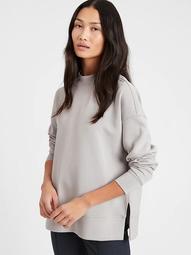 Scuba-Knit Tunic Sweatshirt