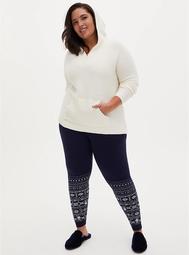 Premium Legging - Sweater Knit Fair Isle Skull Navy