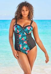 Mesh-Inset One Piece