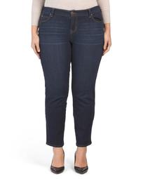Plus Remy Shaping Straight Leg Jeans