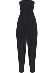 belted strapless jumpsuit