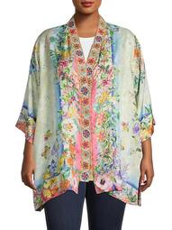 Plus Parvati Reversible Silk Kimono