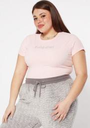 Plus Pink Baby Girl Super Soft Ribbed Tee