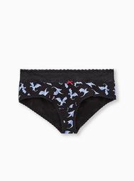 Black Dragons Wide Lace Cotton Cheeky Panty