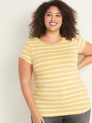 Slim-Fit Patterned Plus-Size Tee 