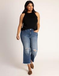 Distressed Ankle Flare Jean