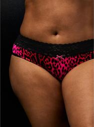 Betsey Johnson Red Leopard Second Skin Hipster Panty
