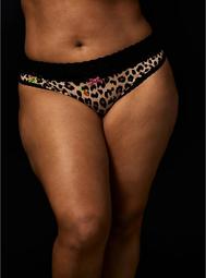 Betsey Johnson Leopard Second Skin Thong Panty