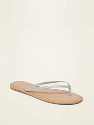 Glitter Faux-Leather Capri Sandals for Women