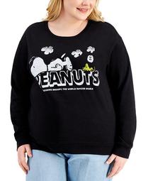 Trendy Plus Size Snoopy Graphic Print Sweatshirt
