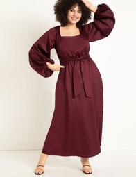 Square Neck Maxi With Full Sleeve