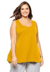 Woman Within Women's Plus Size High-Low Tank