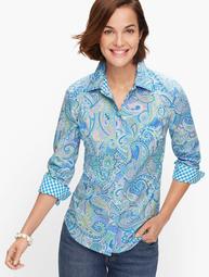 Classic Cotton Shirt - Speckled Paisley