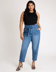 High Waisted Jean with Ankle Cinch