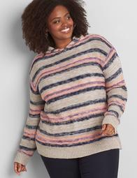 Multi-Stripe Pullover Hoodie