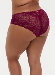 Berry Pink Super Soft Microfiber & Lace Back Hipster Panty
