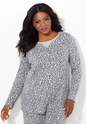 Cozy Collection Leopard Lounge Top