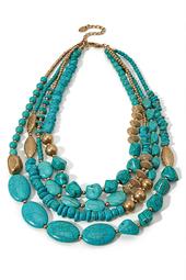 Turquoise Stone Statement Necklace