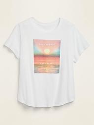 EveryWear "Cool Summer, Warm Heart" Graphic Plus-Size Tee