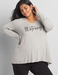 LIVI Be Strong Graphic Tunic Top