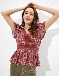 AE Lace Flutter Sleeve Blouse